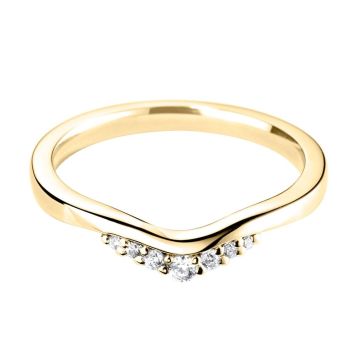 Top view of Freya 18ct Yellow Gold Ring
