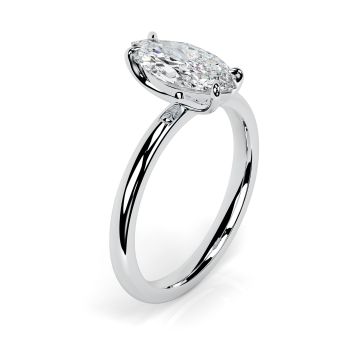 Charlotte Platinum Engagement Ring Marquise