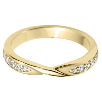 Top view of Maya 18ct Yellow Gold Ring