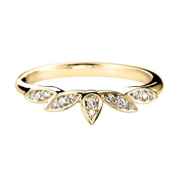 Top view of Gaia 18ct Yellow Gold Ring