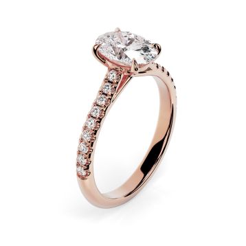 Florence Scallop 18ct Rose Gold Engagement Ring Oval