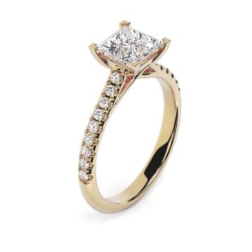Florence Scallop 18ct Yellow Gold Engagement Ring Princess