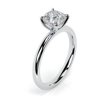 Charlotte Platinum Engagement Ring Cushion