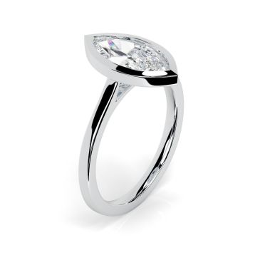 Alyssa 18ct White Gold Engagement Ring Marquise