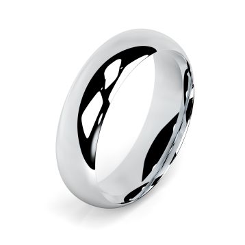 Side view of Platinum 6mm Paris Profile Wedding Ring