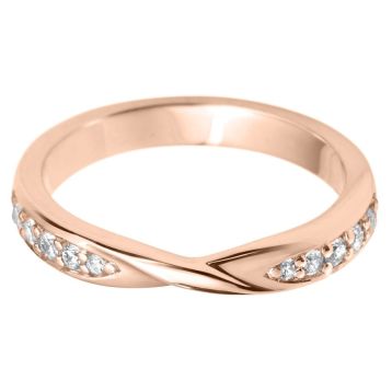 Top view of Maya 18ct Rose Gold Ring