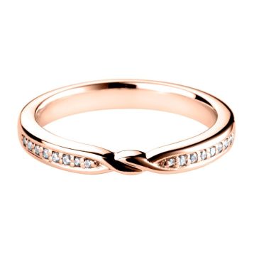 Top view of Lucina 18ct Rose Gold Ring