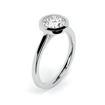 Alyssa 18ct White Gold Engagement Ring Round