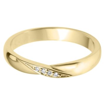 Top view of Luna 18ct Yellow Gold Ring