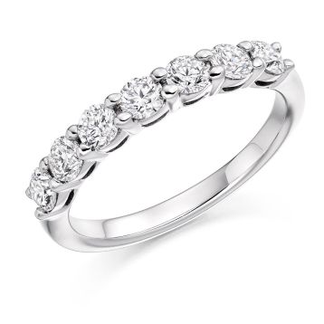 Side view of Coral Platinum 0.75ct Ring