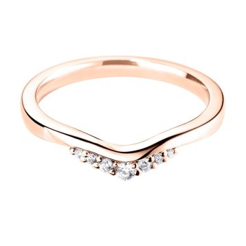 Top view of Freya 18ct Rose Gold Ring