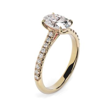 Florence Scallop 18ct Yellow Gold Engagement Ring Oval