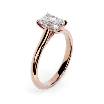 Florence 18ct Rose Gold Engagement Ring Emerald