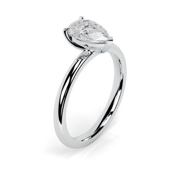 Charlotte Platinum Engagement Ring Pear