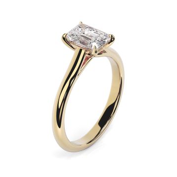 Florence 18ct Yellow Gold Engagement Ring Emerald