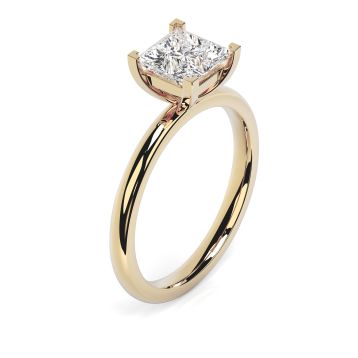 Charlotte 18ct Yellow Gold Engagement Ring Princess Cut