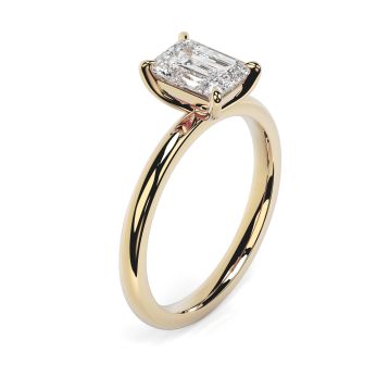 Charlotte 18ct Yellow Gold Engagement Ring Emerald