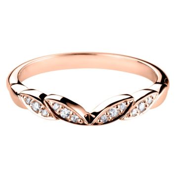Top view of Tulia 18ct Rose Gold Ring