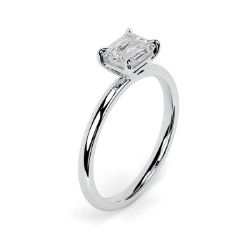 Eleanor Platinum Engagement Ring Emerald
