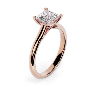 Florence 18ct Rose Gold Engagement Ring Princess