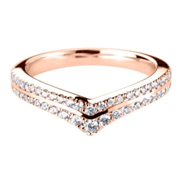 Top view of Theia 18ct Rose Gold Ring