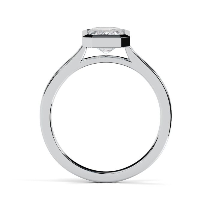 Alyssa 18ct White Gold Engagement Ring Emerald