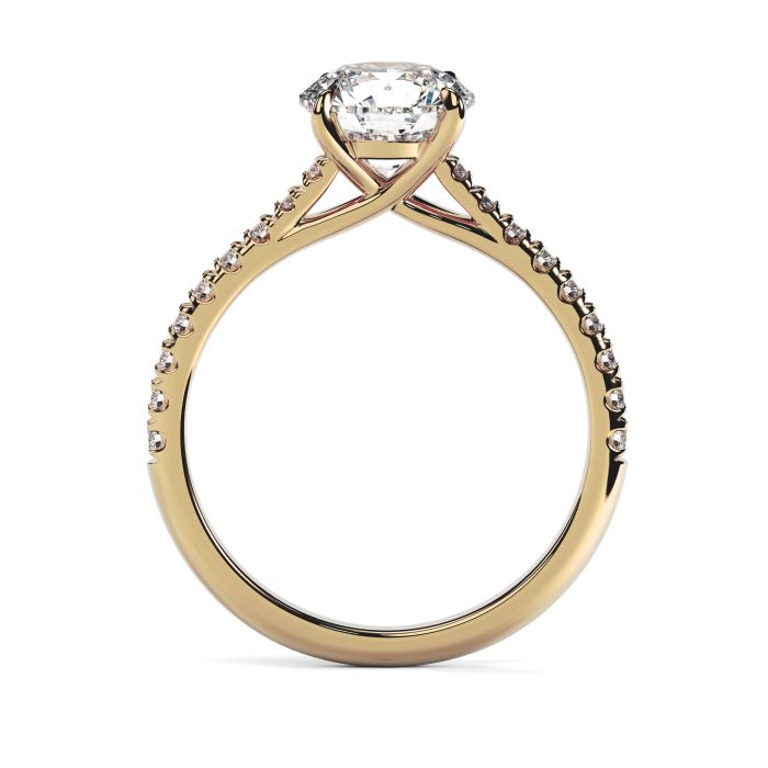 Florence Scallop 18ct Yellow Gold Engagement Ring Round