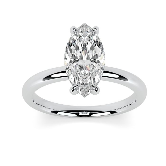 Charlotte Platinum Engagement Ring Marquise