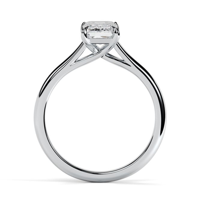 Florence Platinum Engagement Ring Emerald
