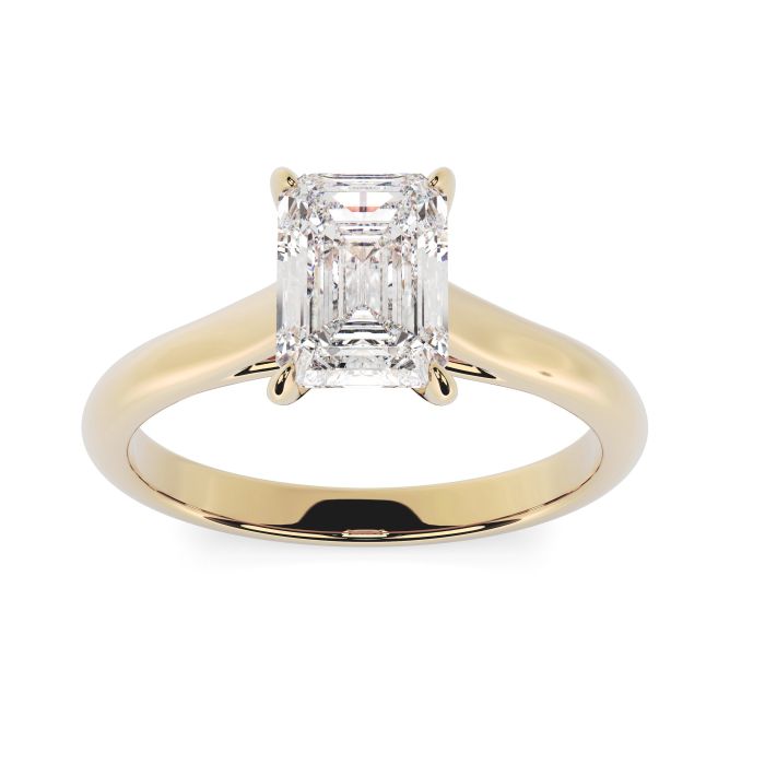 Florence 18ct Yellow Gold Engagement Ring Emerald