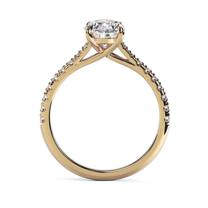 Florence Scallop 18ct Yellow Gold Engagement Ring Oval