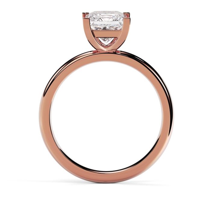 Charlotte 18ct Rose Gold Engagement Ring Princess Cut