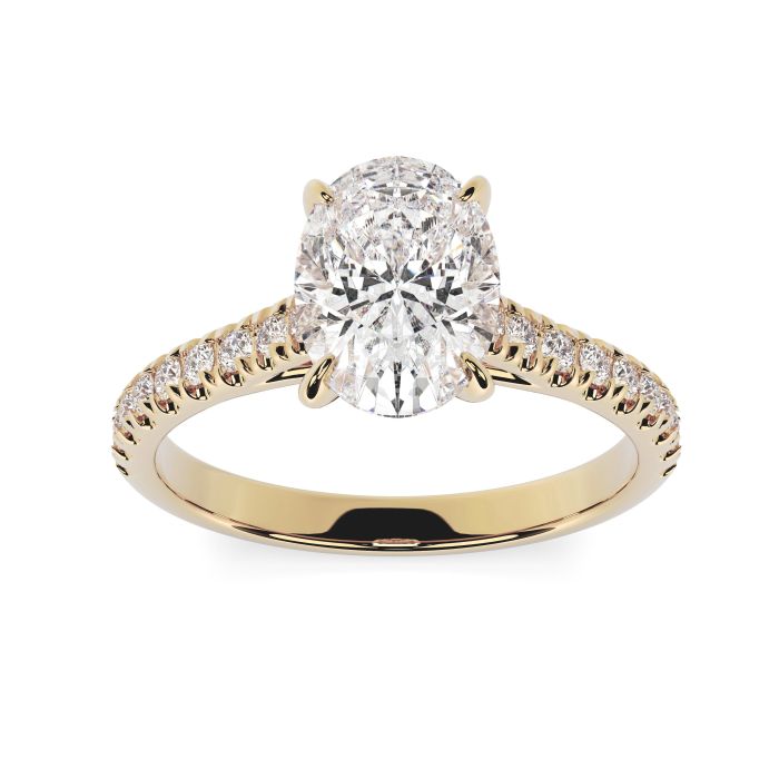 Florence Scallop 18ct Yellow Gold Engagement Ring Oval