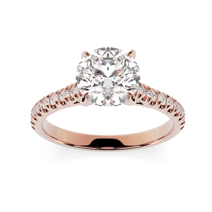 Florence Scallop 18ct Rose Gold Engagement Ring Round