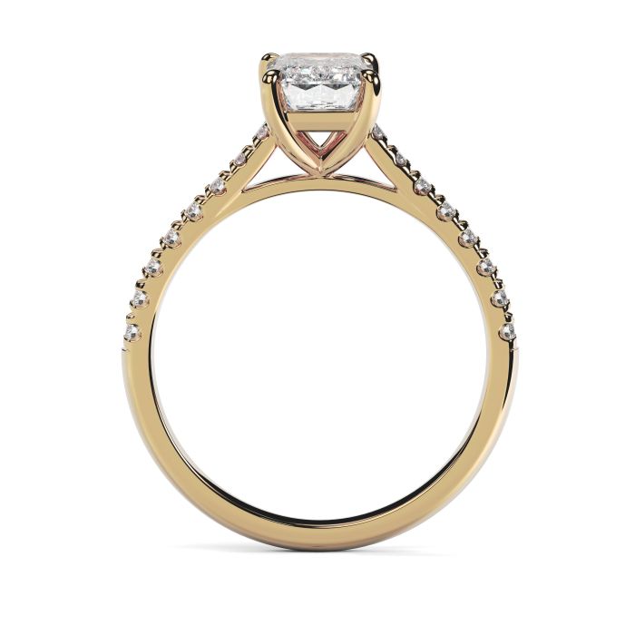 Kiera Scallop 18ct Yellow Gold Engagement Ring Emerald