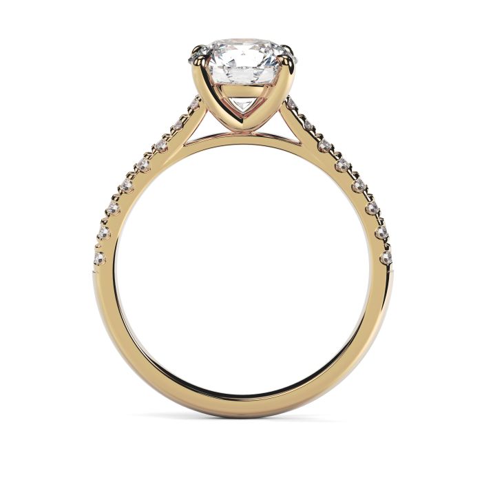 Kiera Scallop 18ct Yellow Gold Engagement Ring Round