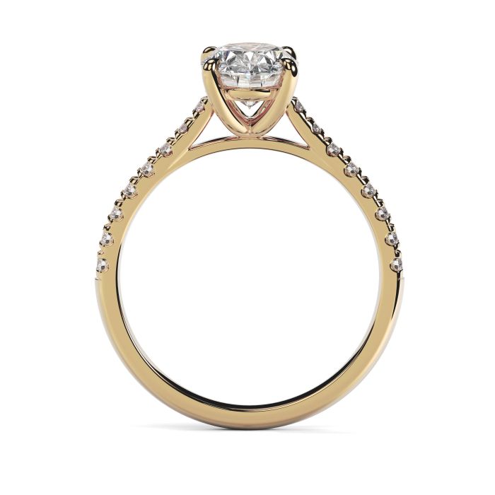 Kiera Scallop 18ct Yellow Gold Engagement Ring Oval