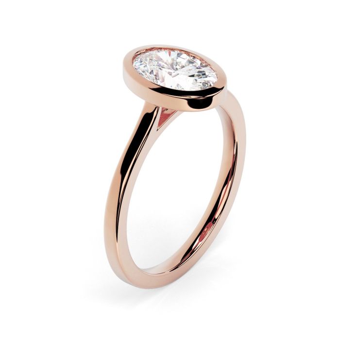 Alyssa 18ct Rose Gold Engagement Ring Oval