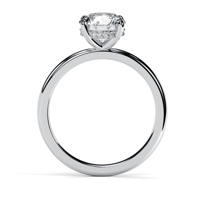 Charlotte Hidden Halo 18ct White Gold Engagement Ring Round