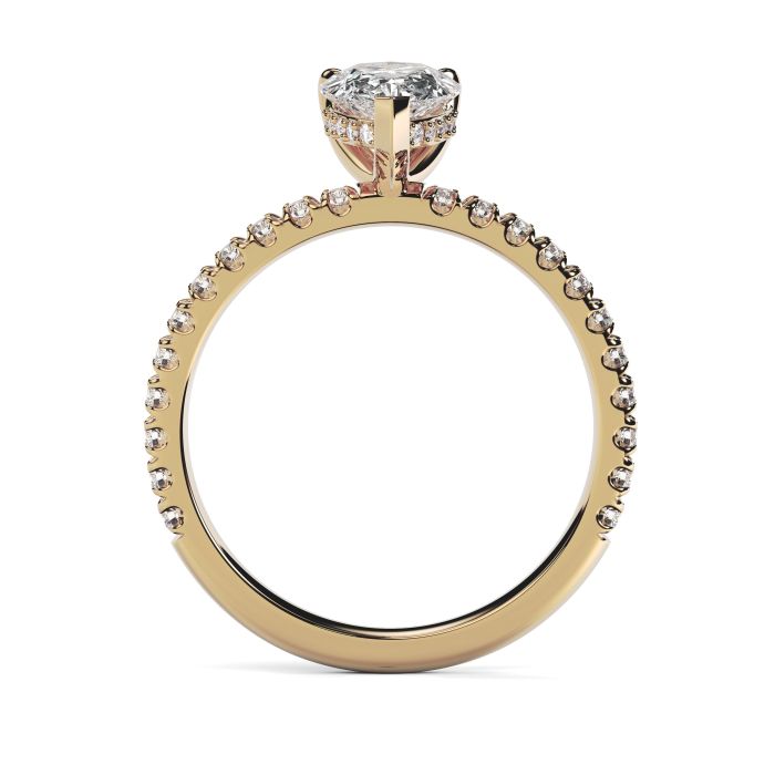 Charlotte Scallop 18ct Yellow Gold Engagement Ring Pear
