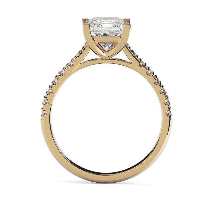 Kiera Scallop 18ct Yellow Gold Engagement Ring Princess