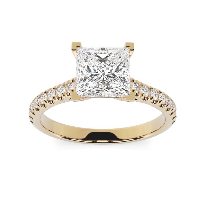 Florence Scallop 18ct Yellow Gold Engagement Ring Princess