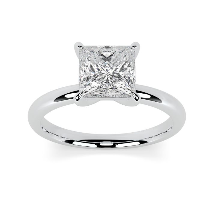 Charlotte 18ct White Gold Engagement Ring Princess Cut