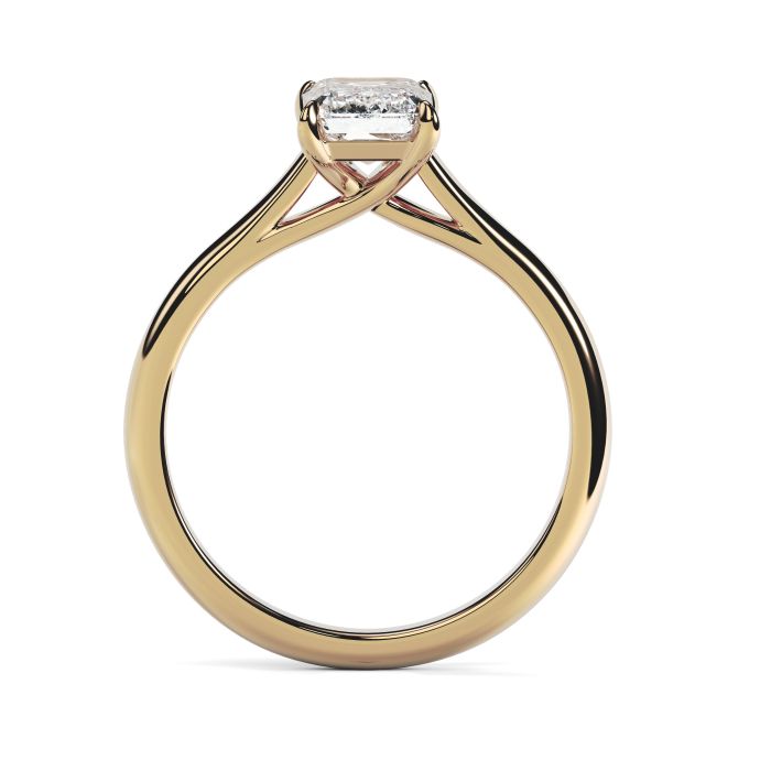 Florence 18ct Yellow Gold Engagement Ring Emerald