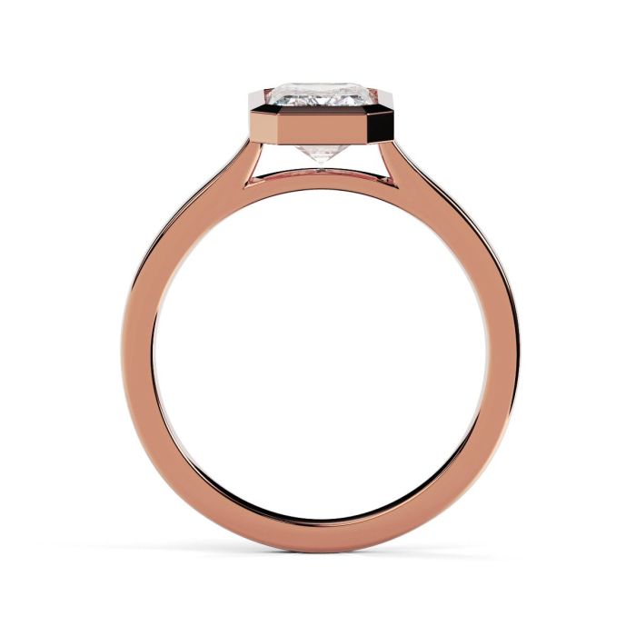 Alyssa 18ct Rose Gold Engagement Ring Emerald