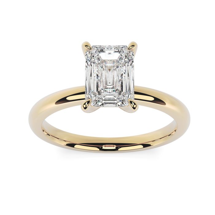 Charlotte 18ct Yellow Gold Engagement Ring Emerald