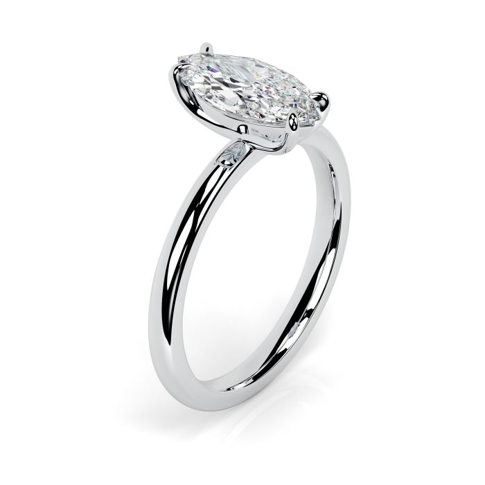 Charlotte Platinum Engagement Ring Marquise