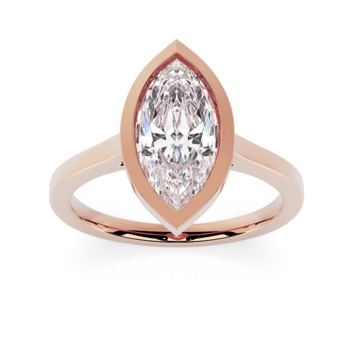 Alyssa 18ct Rose Gold Engagement Ring Marquise