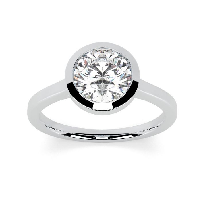 Alyssa 18ct White Gold Engagement Ring Round