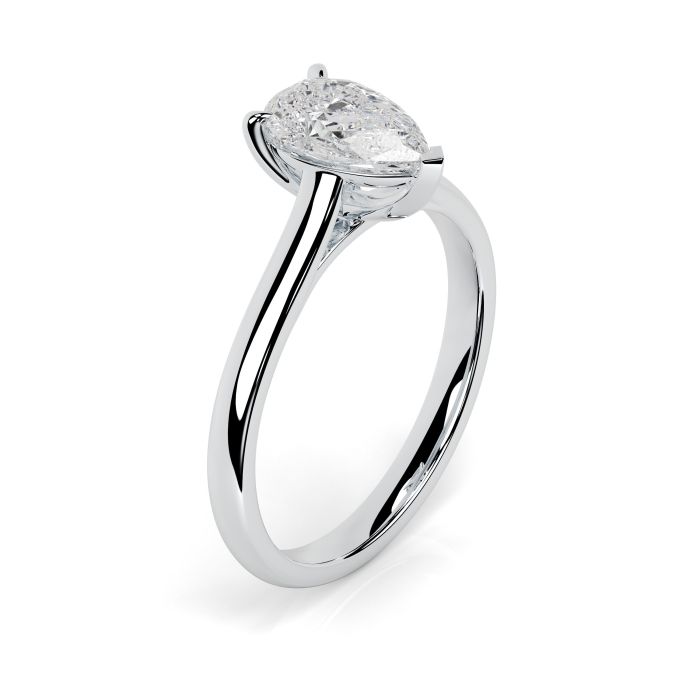 Kiera 18ct White Gold Engagement Ring Pear